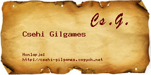Csehi Gilgames névjegykártya